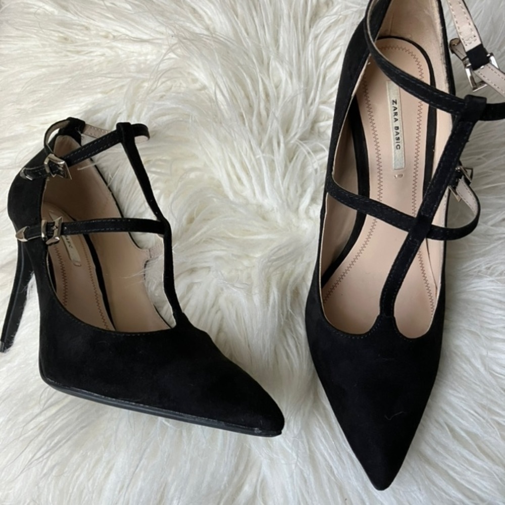 Womens Zara Basic Collection Elegant Stiletto Bla… - image 7